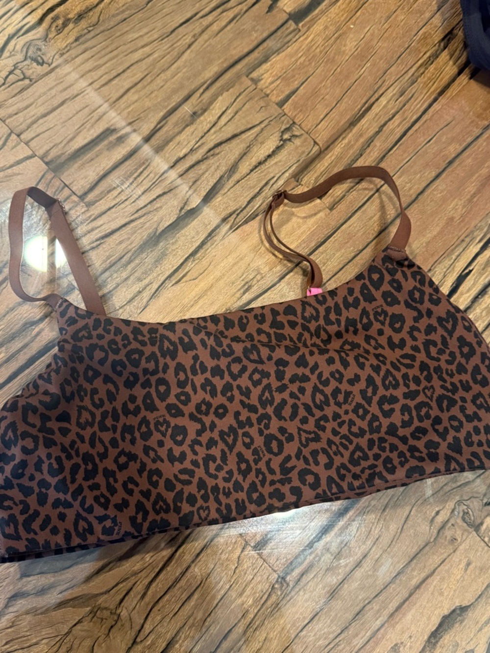 🔥 Victorias Secret leopard and hot pink sports bra like new